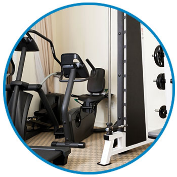 Cardio and Weights available for guests to use