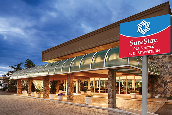 Exterior of a SureStay Plus Hotel