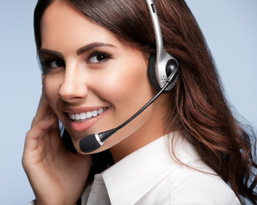 Smiling Customer Service Agent 