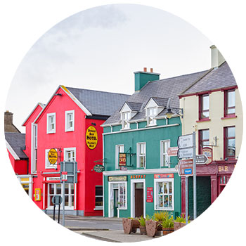 Town street in Ireland