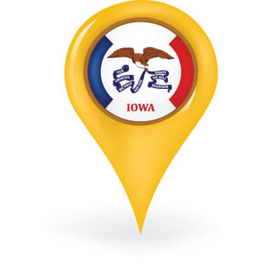 Iowa Map Pin