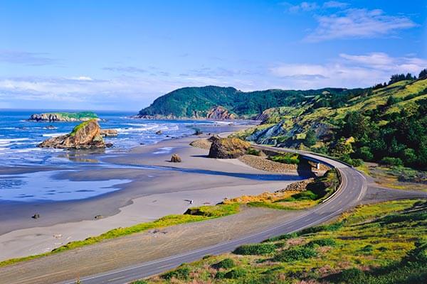 Oregon coastal road