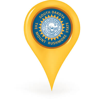 South Dakota map pin