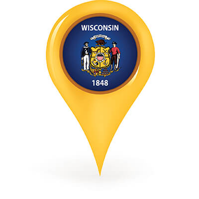 wisconsin map pin
