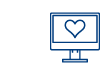 Icon of a computer of a heart