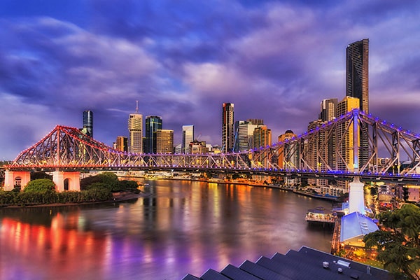 Brisbane at sunset