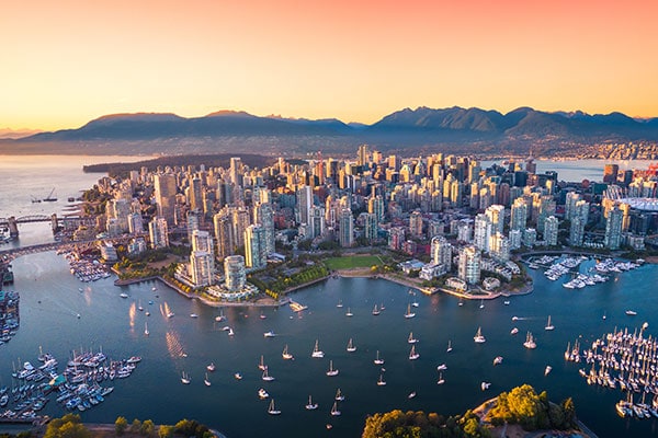 Vancouver ariel view