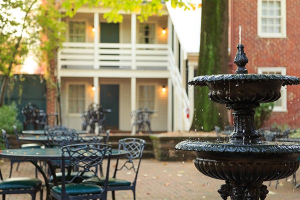 Linden Row Inn courtyard